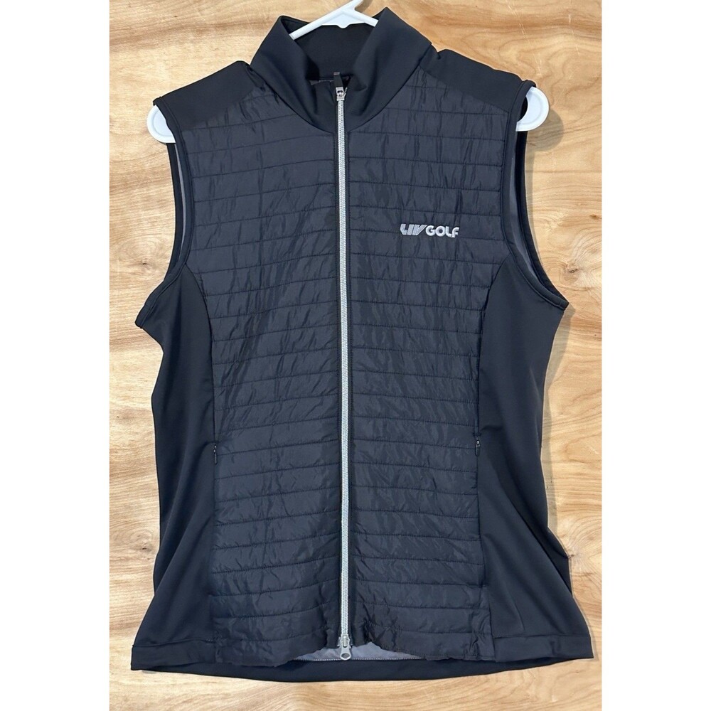 Galvin Green Woman Med Puffer Vest Black Liv Golf Full Zip Stretch Pocket
